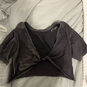 twist front aerie cropped t shirt